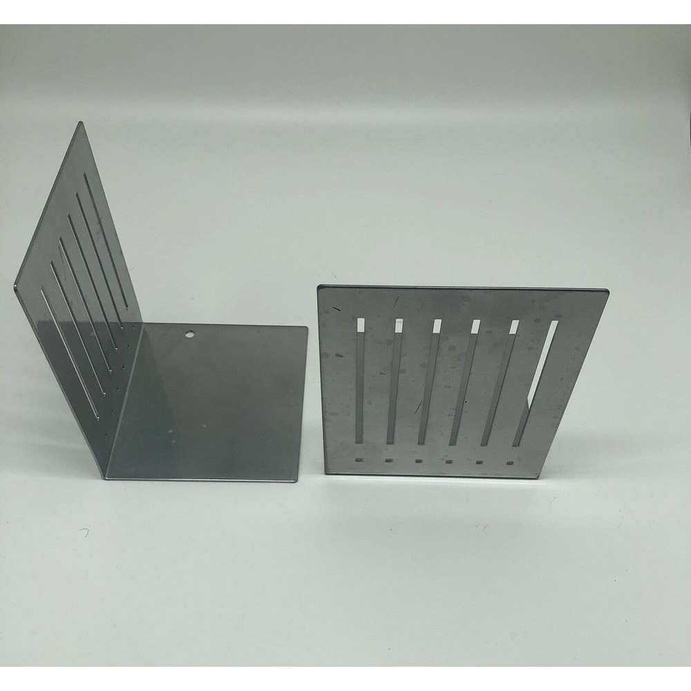2 Spectrum Div Designs Silver Metal Mail Napkin Holder Storage Bookends 6 X 5 A1